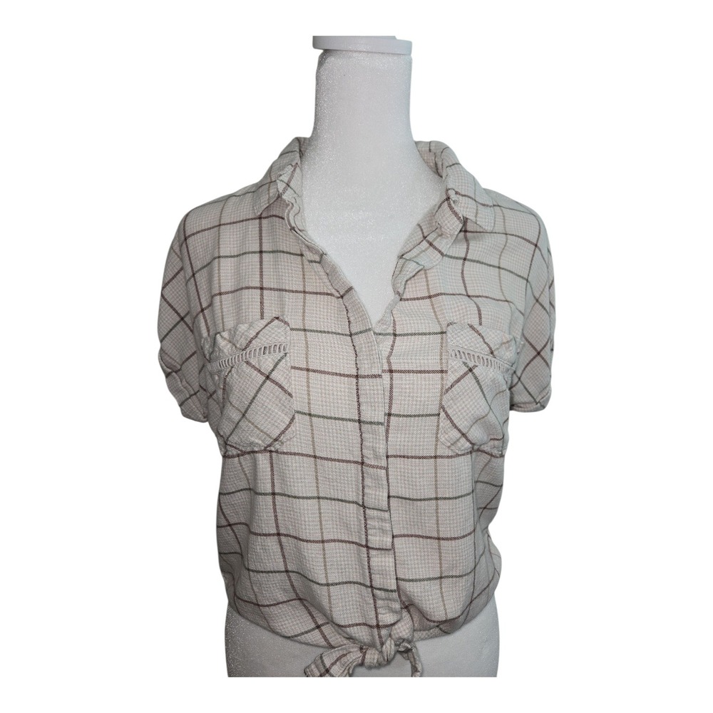 SHYANNE Country Wear It Mean It Plaid Button Up Shirt Top Women's XS